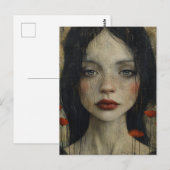 ガール&ポピー素朴ズグランジ ポストカード (正面/裏面)