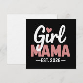 ガール ママ エスト 2026 妊娠 発表 新しいママに  招待状 (正面/裏面)
