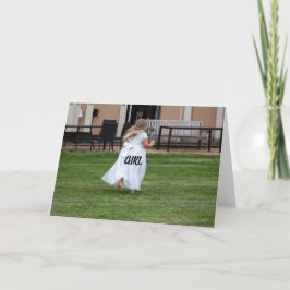 ガール ラン - 彼女のカードに気をつけて サンキューカード