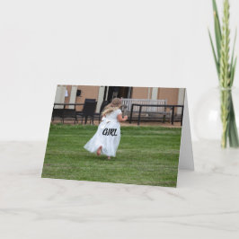 ガール ラン - 彼女のカードに気をつけて サンキューカード