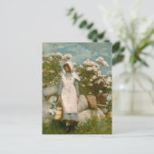 ガール&ローレルバイウィンスローホーマー ポストカード (スタンド正面)