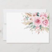 ガール ワイルドフラワー 2歳の誕生日パーティー フォト 招待状 (裏面)