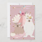 ガール ワイルド ワン ボヘミアンファーストバースデー 招待状 (裏面)