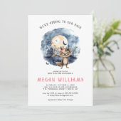 ガール・ワーウルフ | ハロウィーンの赤ちゃんシャワー 招待状 (スタンド正面)