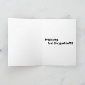 ガール、幸運を祈ってる！（応援してるよ！） カード (内部)