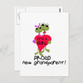 ガールTシャツとギフトのおじいちゃん ポストカード (正面/裏面)