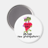 ガールTシャツとギフトのおじいちゃん マグネット (正面/裏面)