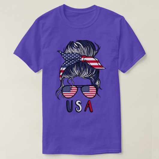 ガールUSA 2022サッカーアメリカワールドカップアメリカ Tシャツ (デザイン正面)