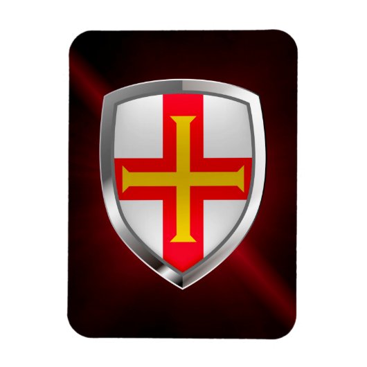 ガーンジーのメタリックエンブレム マグネット (縦)