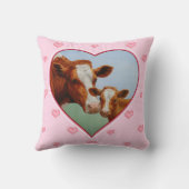 ガーンジーカウアンドカーフレットピンクハート クッション (裏面)