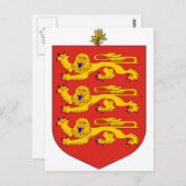 ガーンジー公式コートアームズ紋章 ポストカード (正面/裏面)