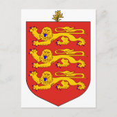 ガーンジー公式コートアームズ紋章 ポストカード (正面)