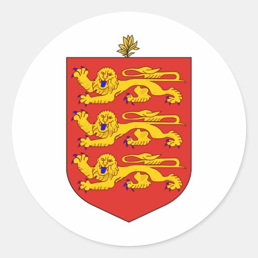 ガーンジー公式コートアームズ紋章 ラウンドシール (正面)