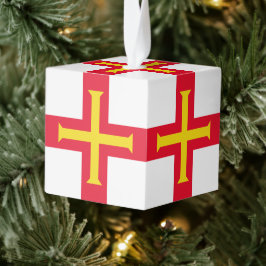 ガーンジー国旗 キューブオーナメント