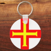 ガーンジー国旗 キーホルダー (正面)