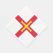 ガーンジー国旗 スタンダードランチョンナプキン (角)