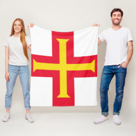 ガーンジー国旗 フリースブランケット