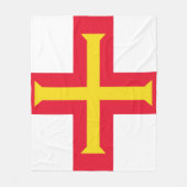 ガーンジー国旗 フリースブランケット (正面)