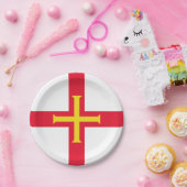 ガーンジー国旗 ペーパープレート (パーティー)