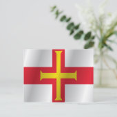 ガーンジー国旗 ポストカード (スタンド正面)