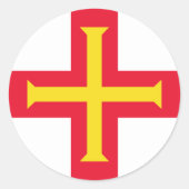 ガーンジー国旗 ラウンドシール (正面)