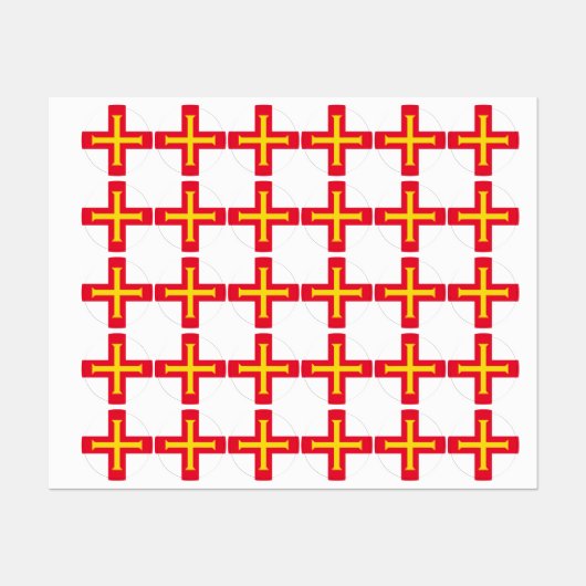 ガーンジー国旗 ラベル (シート)