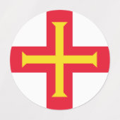 ガーンジー国旗 ラベル (デザイン1)