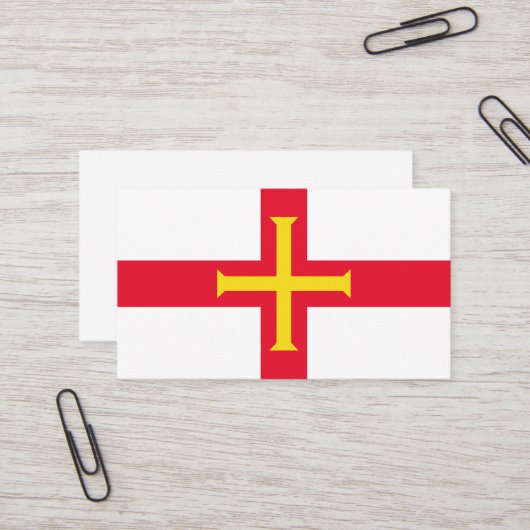 ガーンジー国旗 名刺 (正面/裏面インサイチュ)