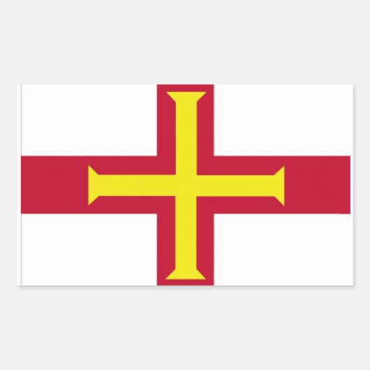 ガーンジー国旗 長方形シール (正面)