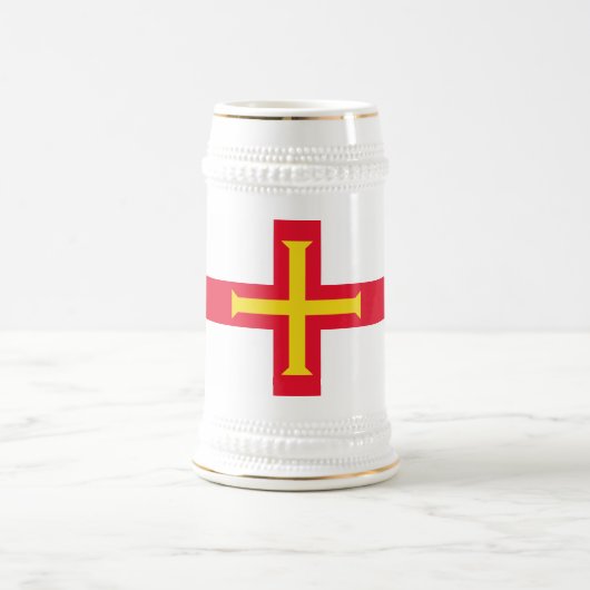 ガーンジー島の旗 ビールジョッキ (中央)