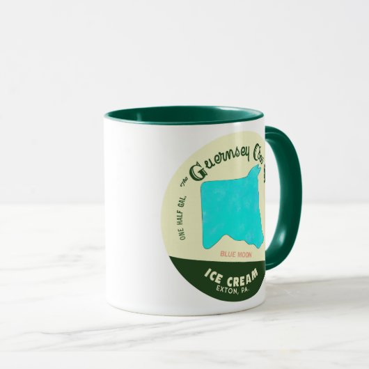 ガーンジー牛ブルームーンのアイスクリームのマグ マグカップ (正面右)
