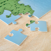 ガーンジー王国のアルダーニー統一されたベイリウィックの地図 ジグソーパズル (側面)