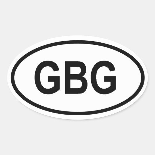 ガーンジー「CBG」 楕円形シール (正面)