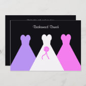 ガーンブライズメイド昼食又はブランチ招待状 招待状 (正面/裏面)