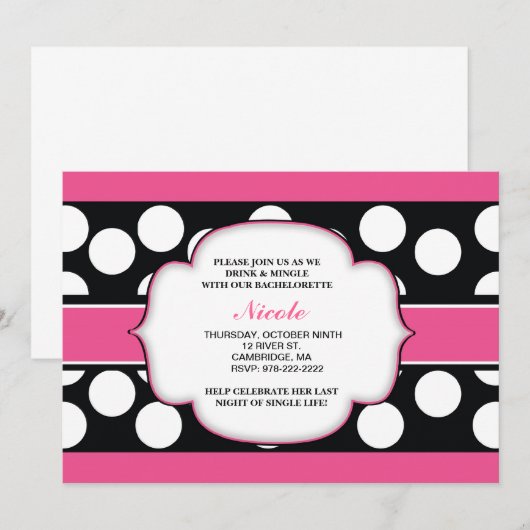 ガー祝ルズ·ナイト 招待状 (正面/裏面)