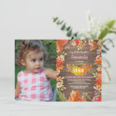 ガー素朴ルパンプキン秋誕生日招待状 招待状 (スタンド正面)