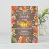 ガー素朴ルパンプキン秋誕生日招待状 招待状 (スタンド正面)