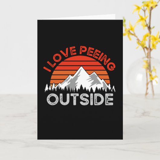 キおもしろいャンプ、アイラブピーイングアウト カード (黄色い花)