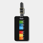 キアオラブライトNZカラフルあいさつフレンドリーつ ラゲッジタグ (正面縦)