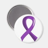 キアリ奇形パープルリボン3 マグネット (正面/裏面)