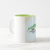 キアワアイランドサウスカロライナの地図 ツートーンマグカップ (正面左)