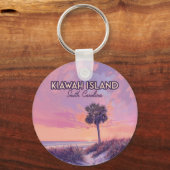 キアワアイランドサウスカロライナビーチパームツリー キーホルダー (正面)