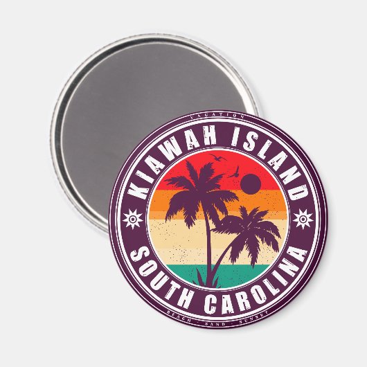 キアワアイランドサウスカロライナヴィンテージ60sお土産 マグネット (正面/裏面)