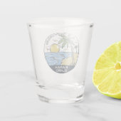 キアワアイランドサウスカロライナヴィンテージ ショットグラス (裏面)