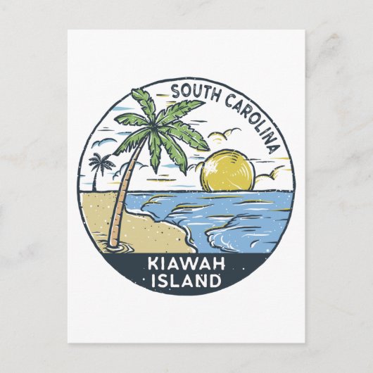 キアワアイランドサウスカロライナヴィンテージ ポストカード (正面)