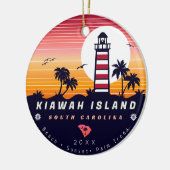 キアワアイランドライトハウスSCレトロサンセットディ土産 セラミックオーナメント (左)