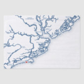 キアワアイランドSCマップエレガントネイビーブルー 薄葉紙 (正面)