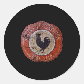 キアンティOエンブレム赤イタリアンワインラベル ラウンドシール