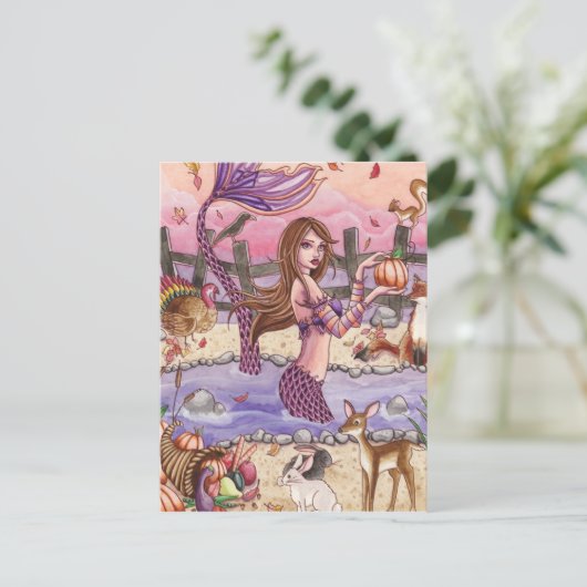 キアンドラ – 感謝祭マーメイドはがき シーズンポストカード (スタンド正面)