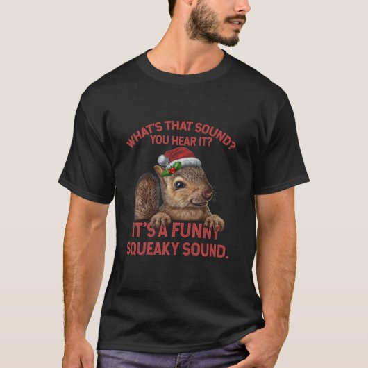 キイおもしろいイ音の長いシャツのクリスマスリス Tシャツ (正面)
